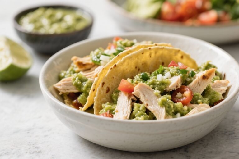 Instant Pot Salsa Verde Chicken Tacos