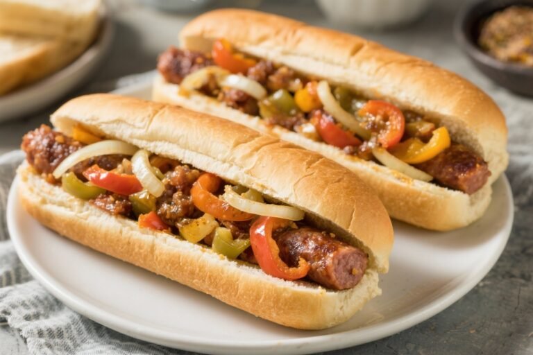 Sausage, Pepper, and Onion Hoagies